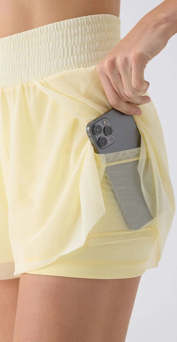 Shorts Mesh Ballerina Lemon