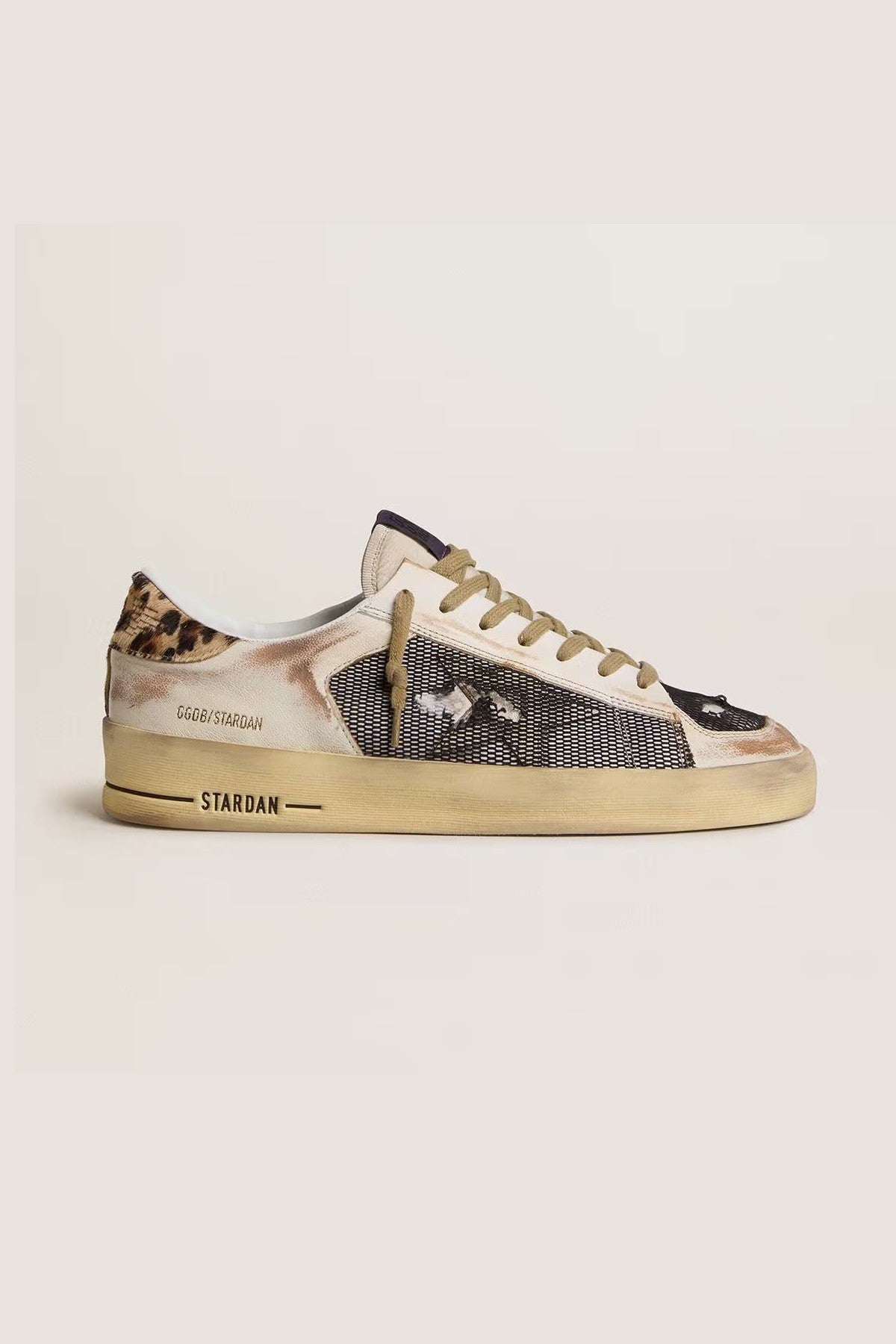 Tenis Golden Goose Stardan Nappa Leather Net Upper Horsy Heel Mujer