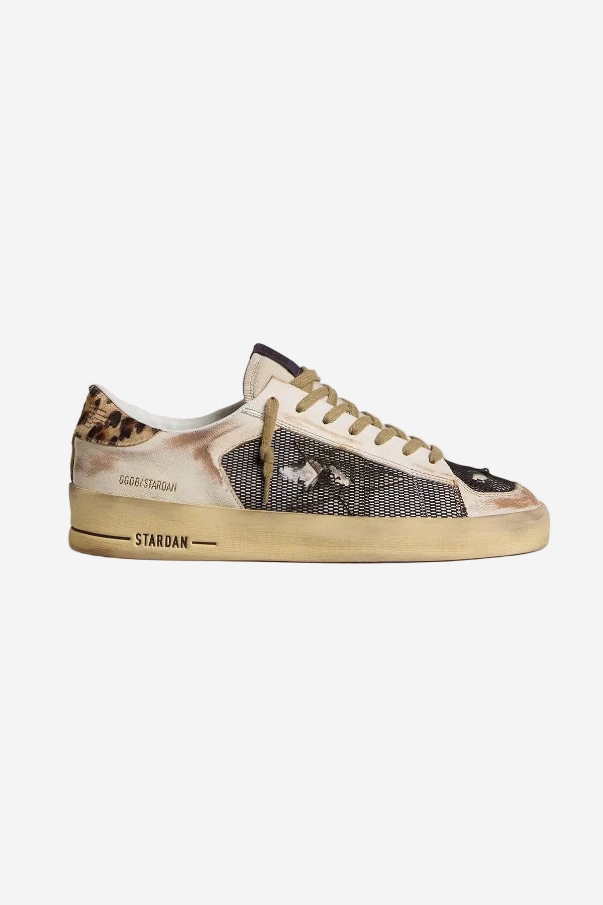 Tenis Golden Goose Stardan Nappa Leather Net Upper Horsy Heel Mujer