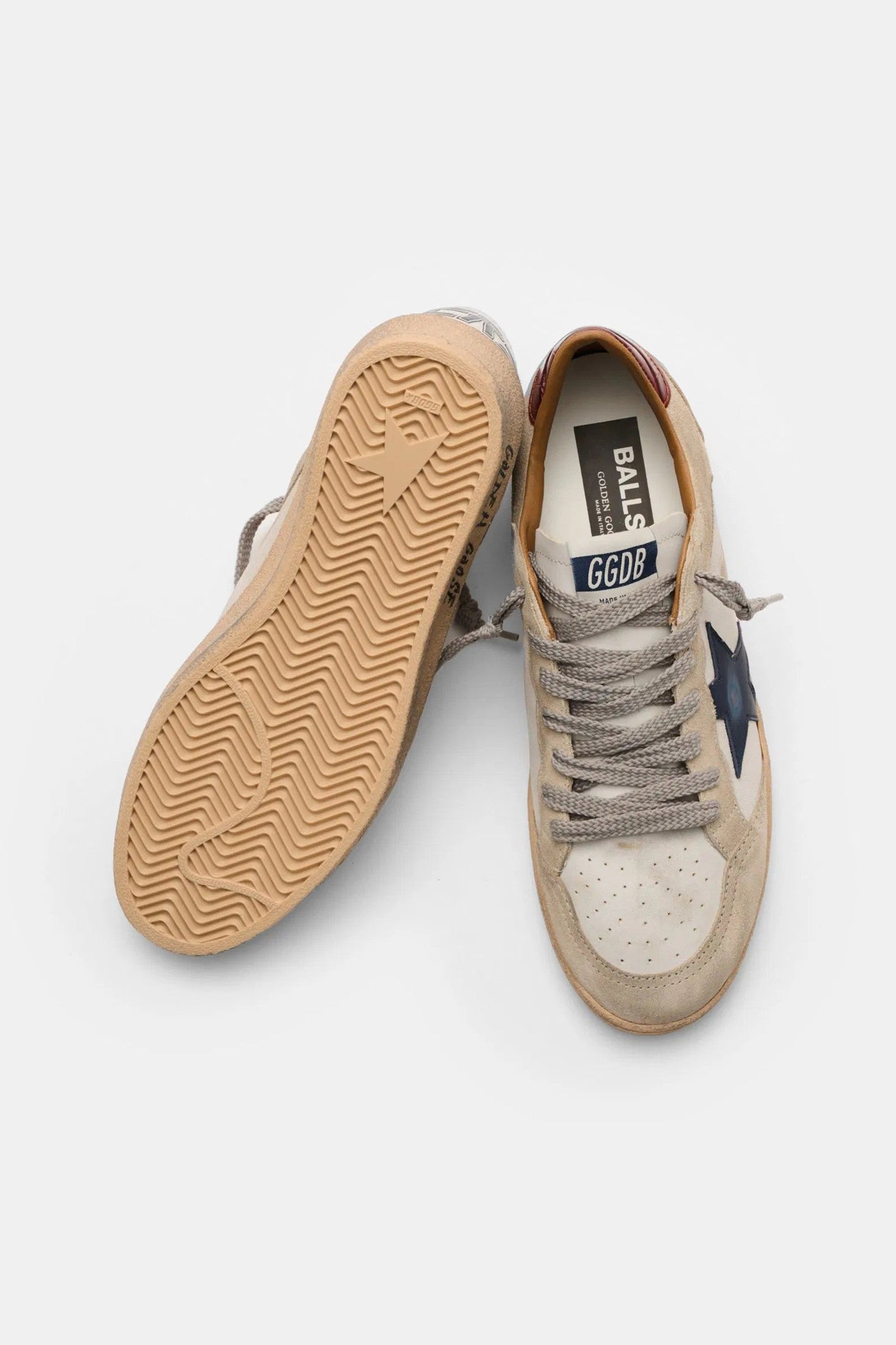 Tenis Golden Goose Ballstar Leather Suede Printed Leather Heel Hombre