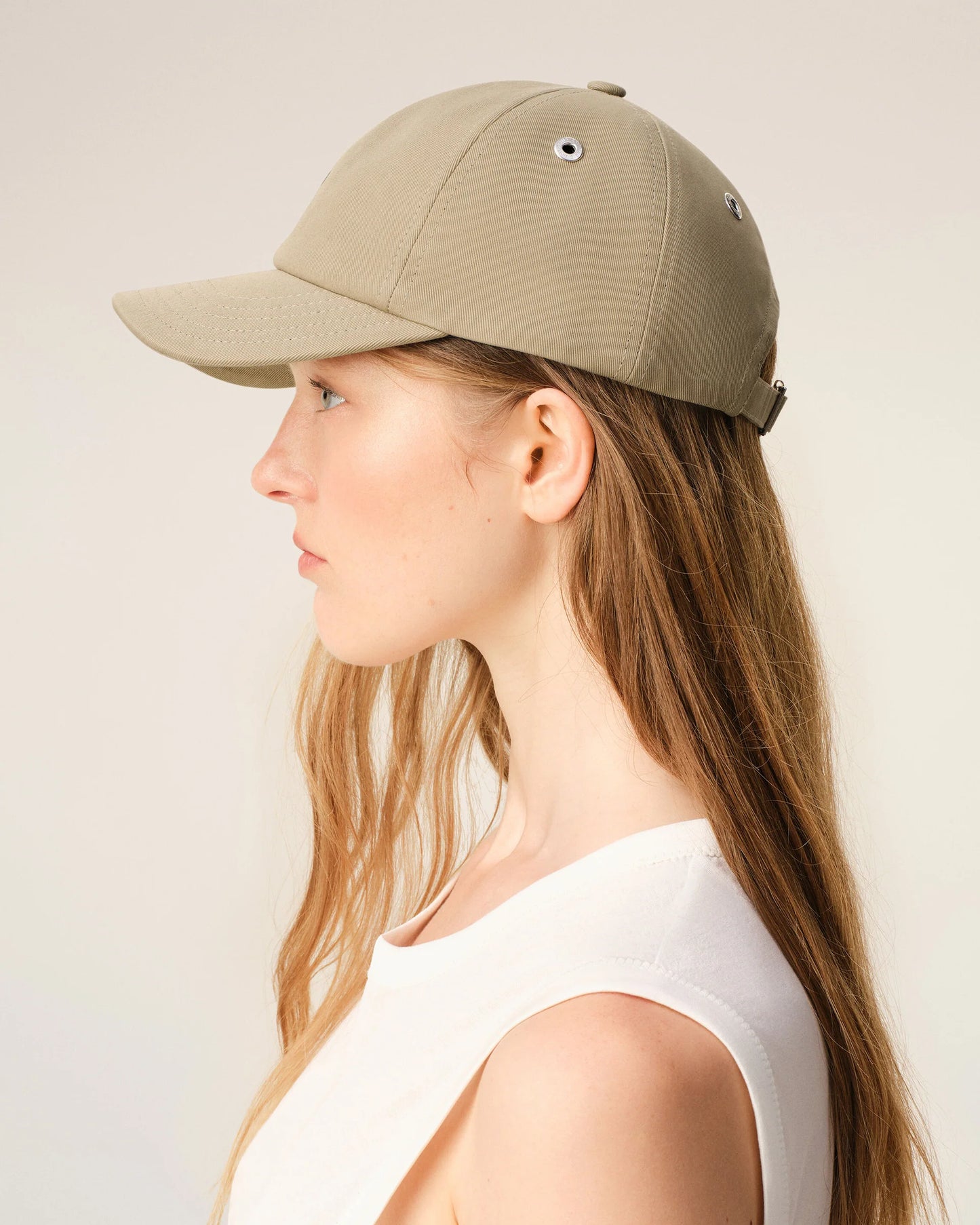 Gorra Con Bordado Ami De Coeur De Algodón Beige GORRAS Malva CO