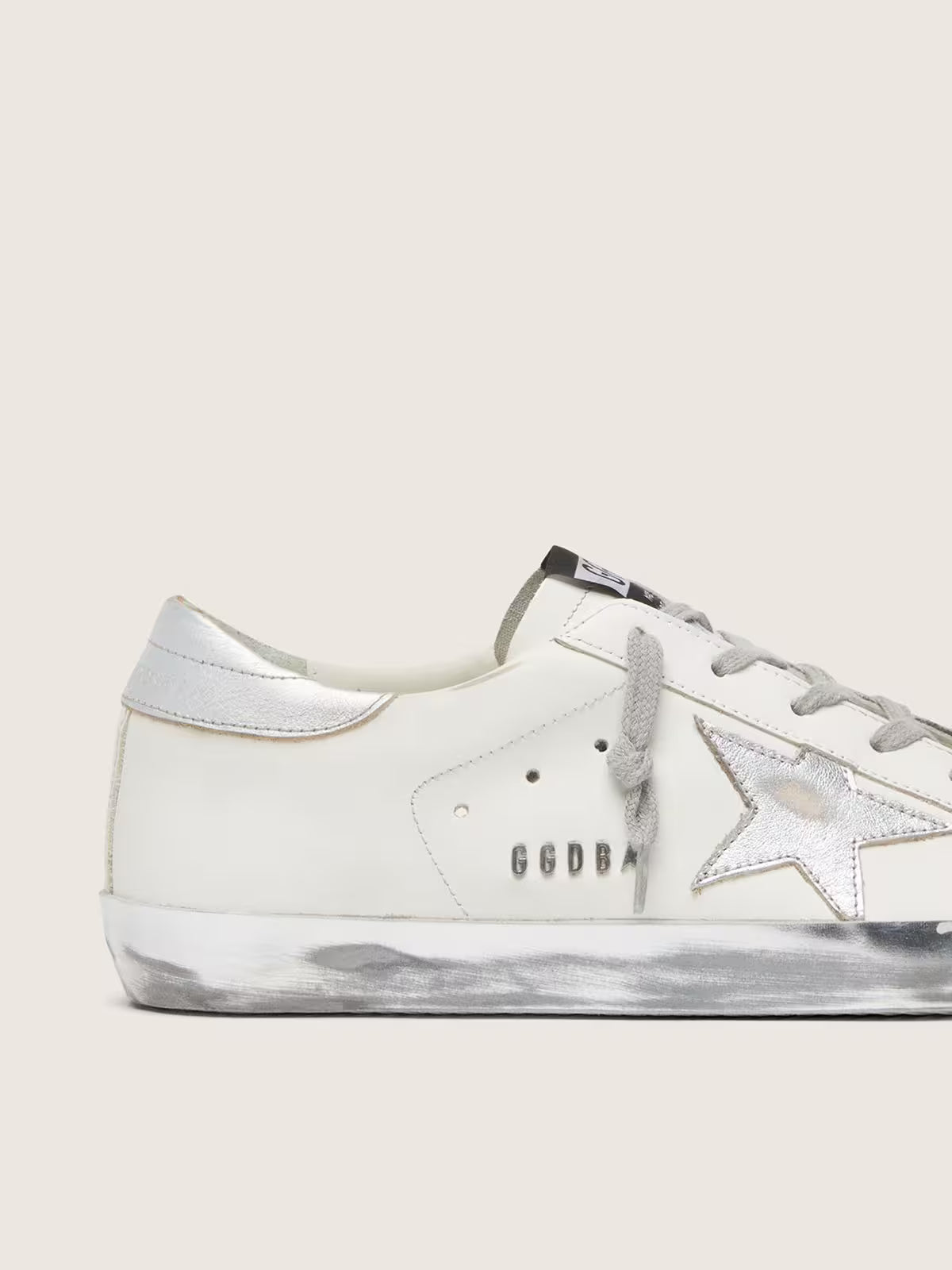 Tenis Golden Goose Super Star Leather Laminated Star Metal Lettering Mujer