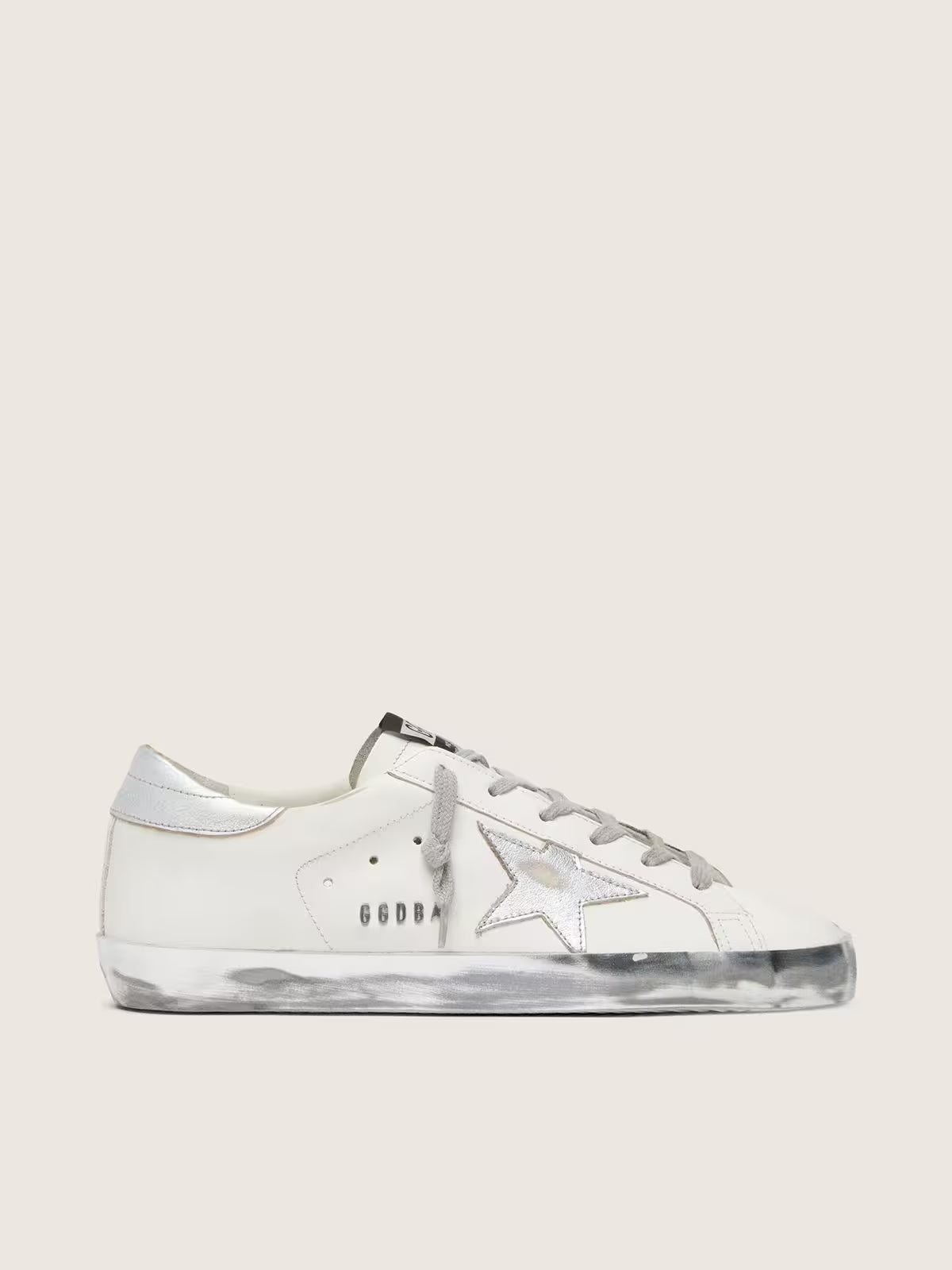 Tenis Golden Goose Super Star Leather Laminated Star Metal Lettering Mujer