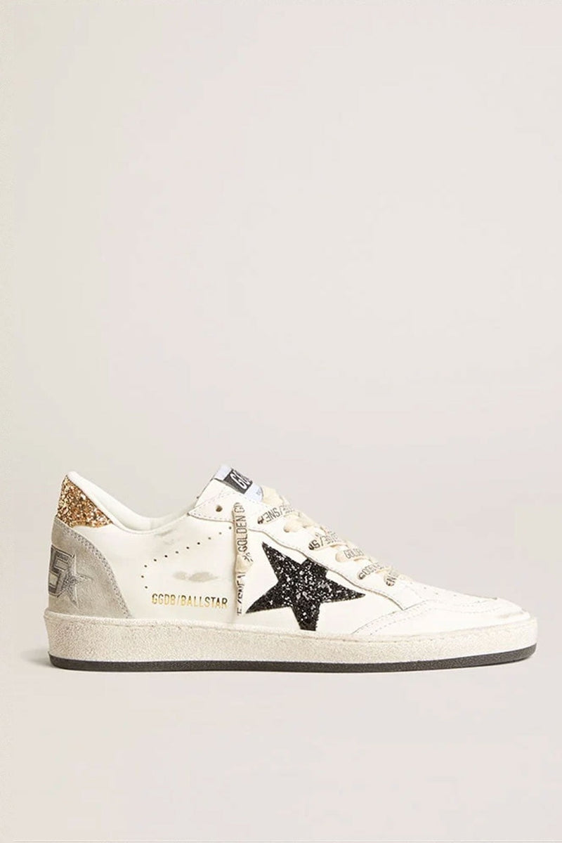 Tenis Golden Goose Ballstar Leather Glitter Star Suede Spur Mujer