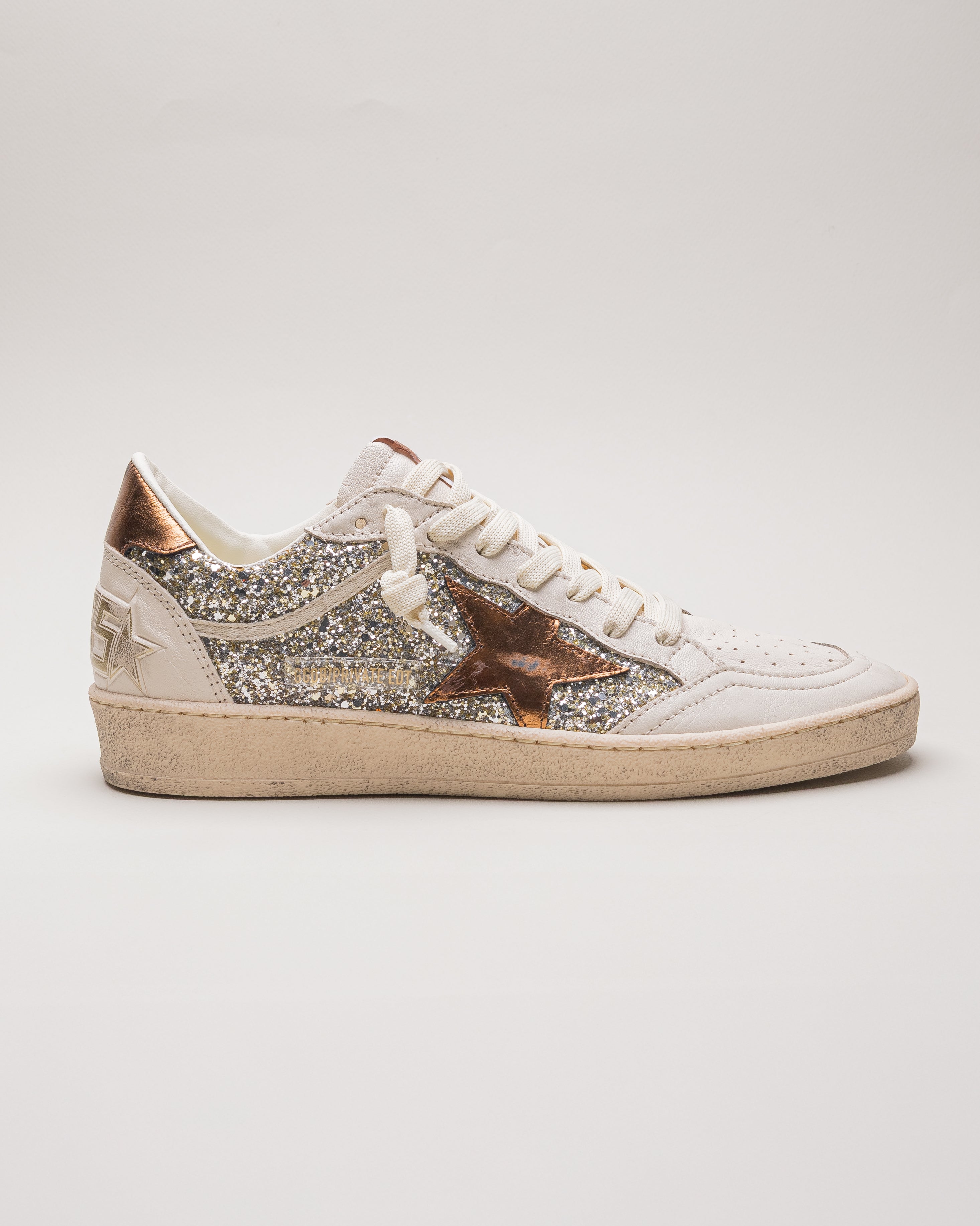 Tenis Golden Goose Ballstar Glitter Laminated Star And Heel Mujer