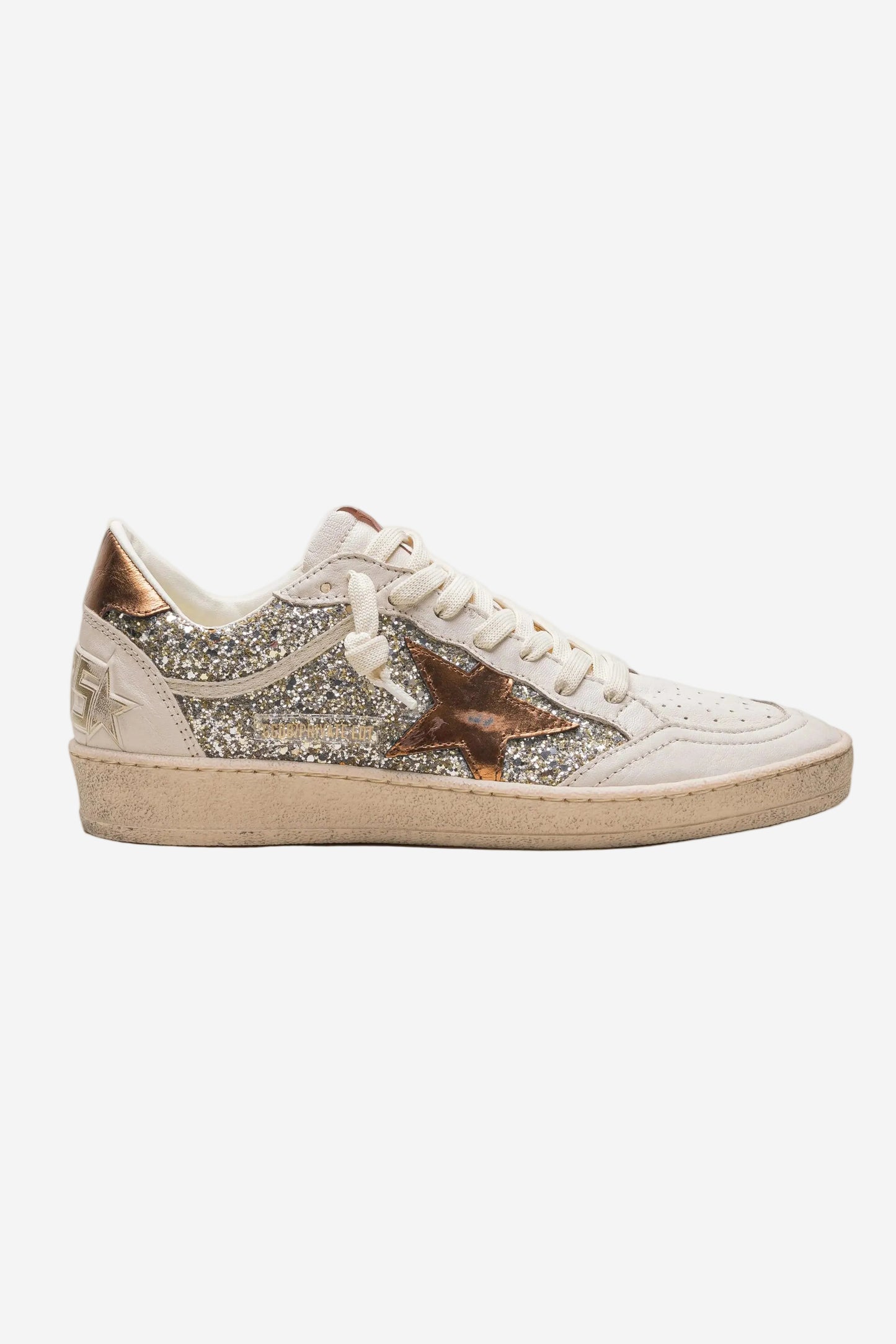 Tenis Golden Goose Ballstar Glitter Laminated Star And Heel Mujer