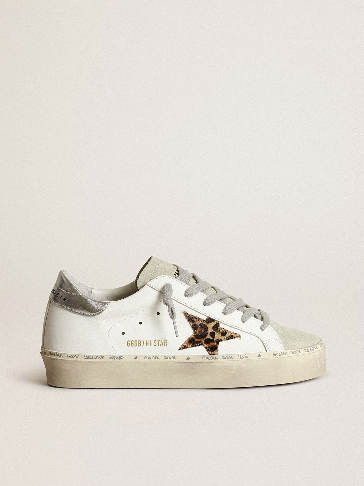 Tenis Golden Goose Hi Star Leather Leopard Horsy Star Mujer