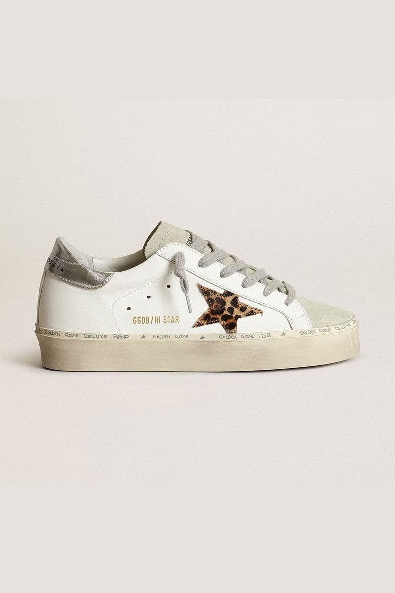 Tenis Golden Goose Hi Star Leather Leopard Horsy Star Mujer