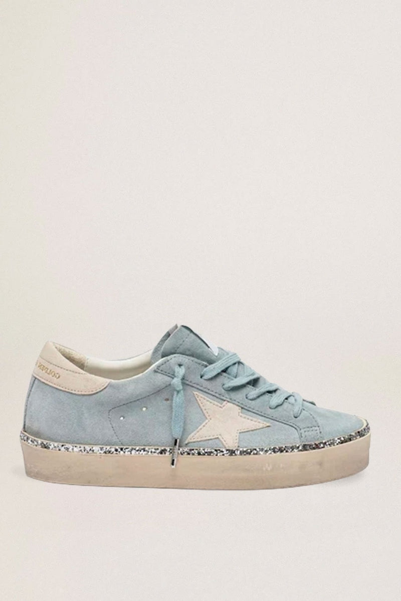 Tenis Golden Goose Hi Star Suede Star And Heel Glitter Mujer