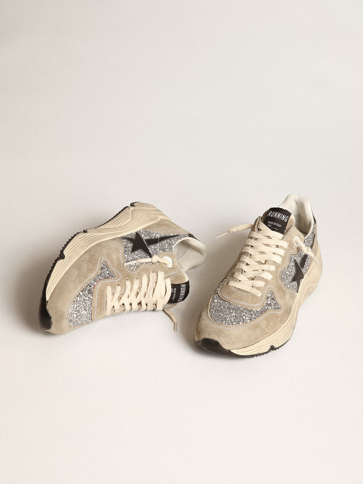 Tenis Golden Goose Running Sole Glitt Mujer