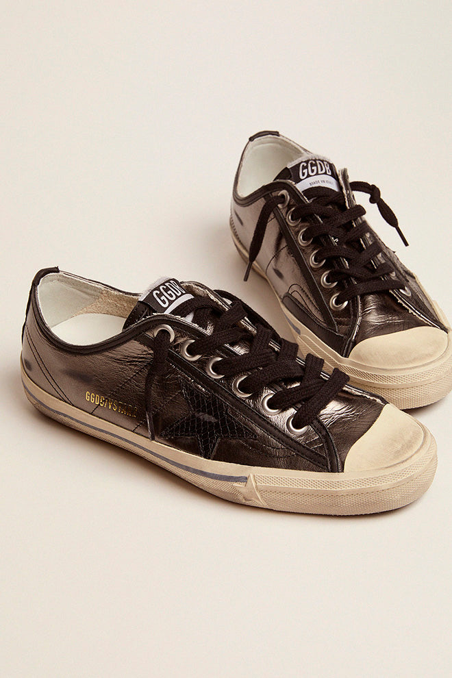 Tenis Golden Goose V-Star 2 Laminated Upper Rubber Mujer