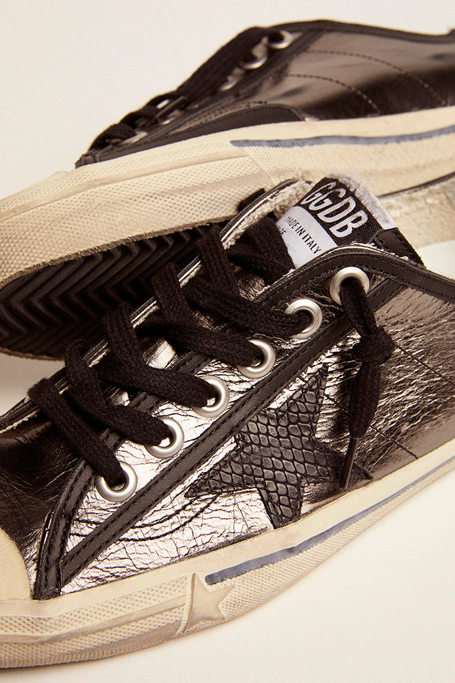Tenis Golden Goose V-Star 2 Laminated Upper Rubber Mujer