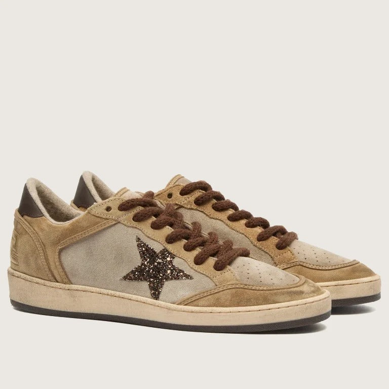 Tenis golden Goose Ballstar Suede Upper Toe Tongue And Spur Glitter