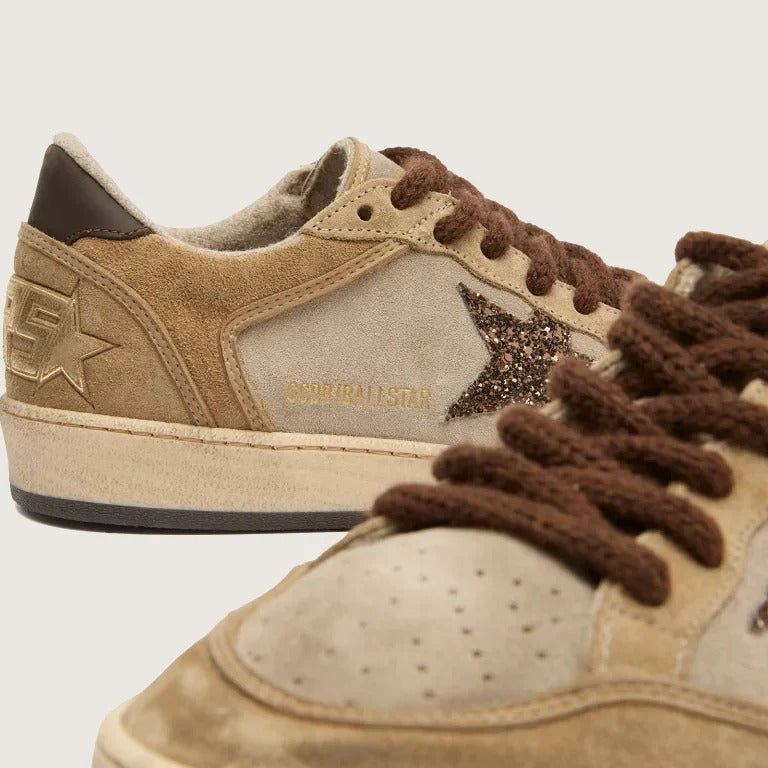 Tenis golden Goose Ballstar Suede Upper Toe Tongue And Spur Glitter