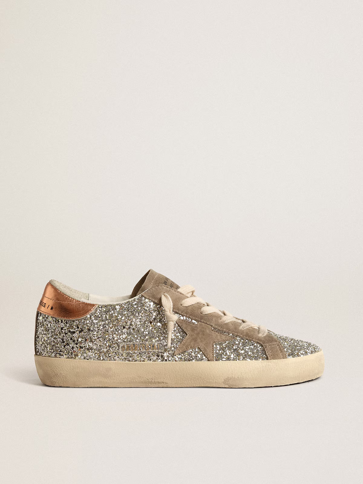 Tenis Golden Goose Super Star Glitter Suede Mujer