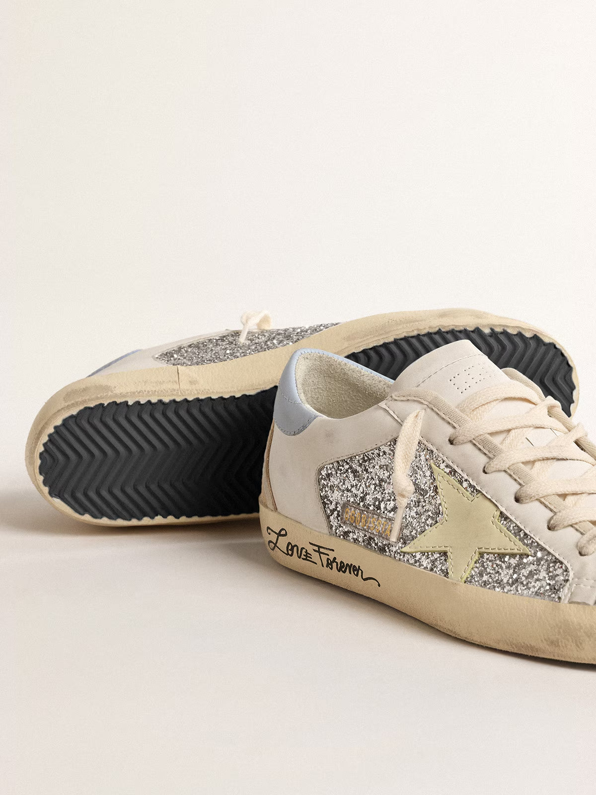 Tenis Golden Goose Super Star Glitter Leather Mujer