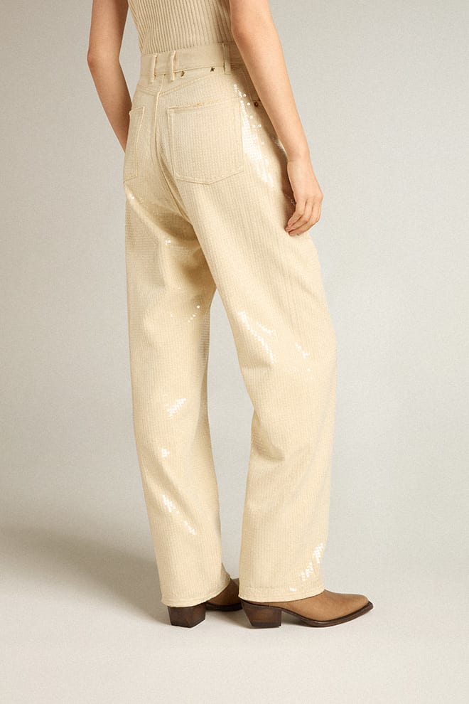 Pantalón Journey Kim Denim Sequins Embroidered Mujer