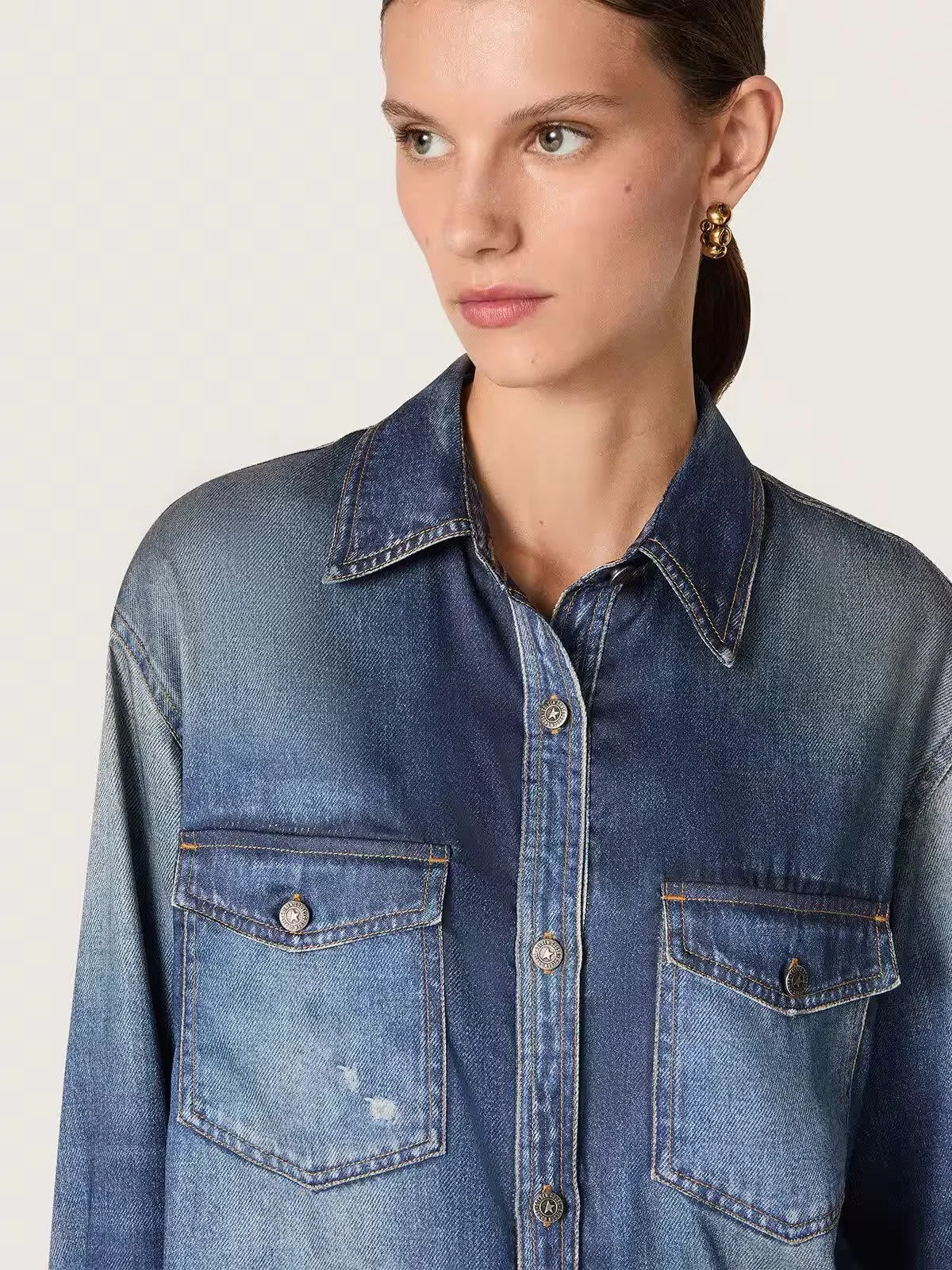 Journey W's Patty Over Shirt Archive Denime Printa