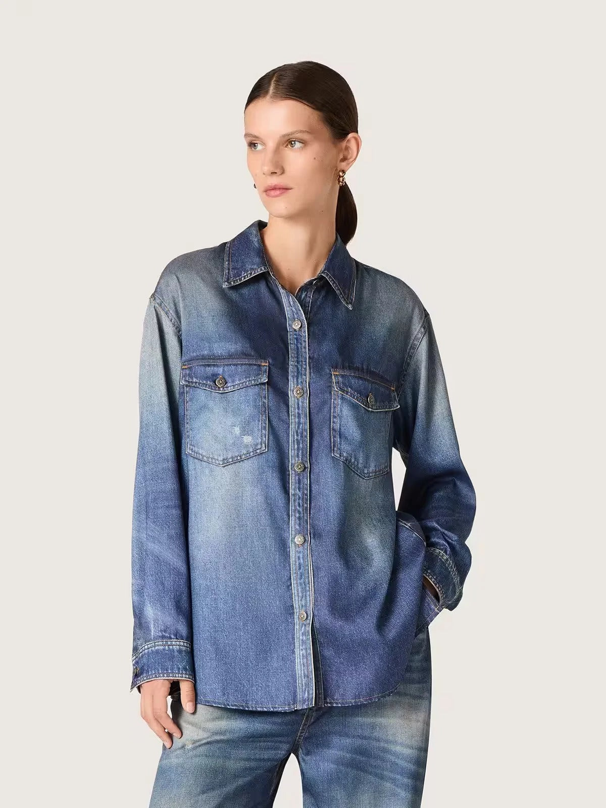 Journey W's Patty Over Shirt Archive Denime Printa