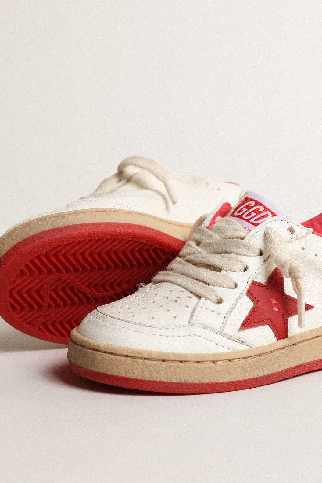 Tenis Golde Goose Ballstar Nappa Upper Leather Star And Heel Kids