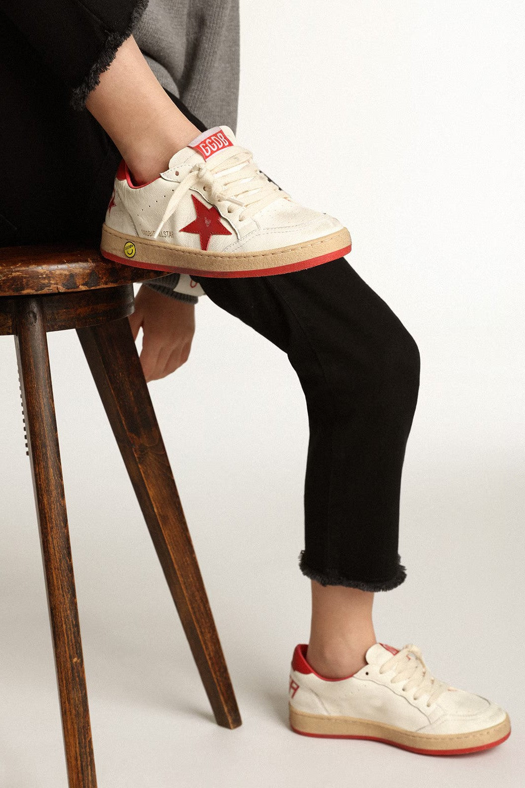 Tenis Golde Goose Ballstar Nappa Upper Leather Star And Heel Kids