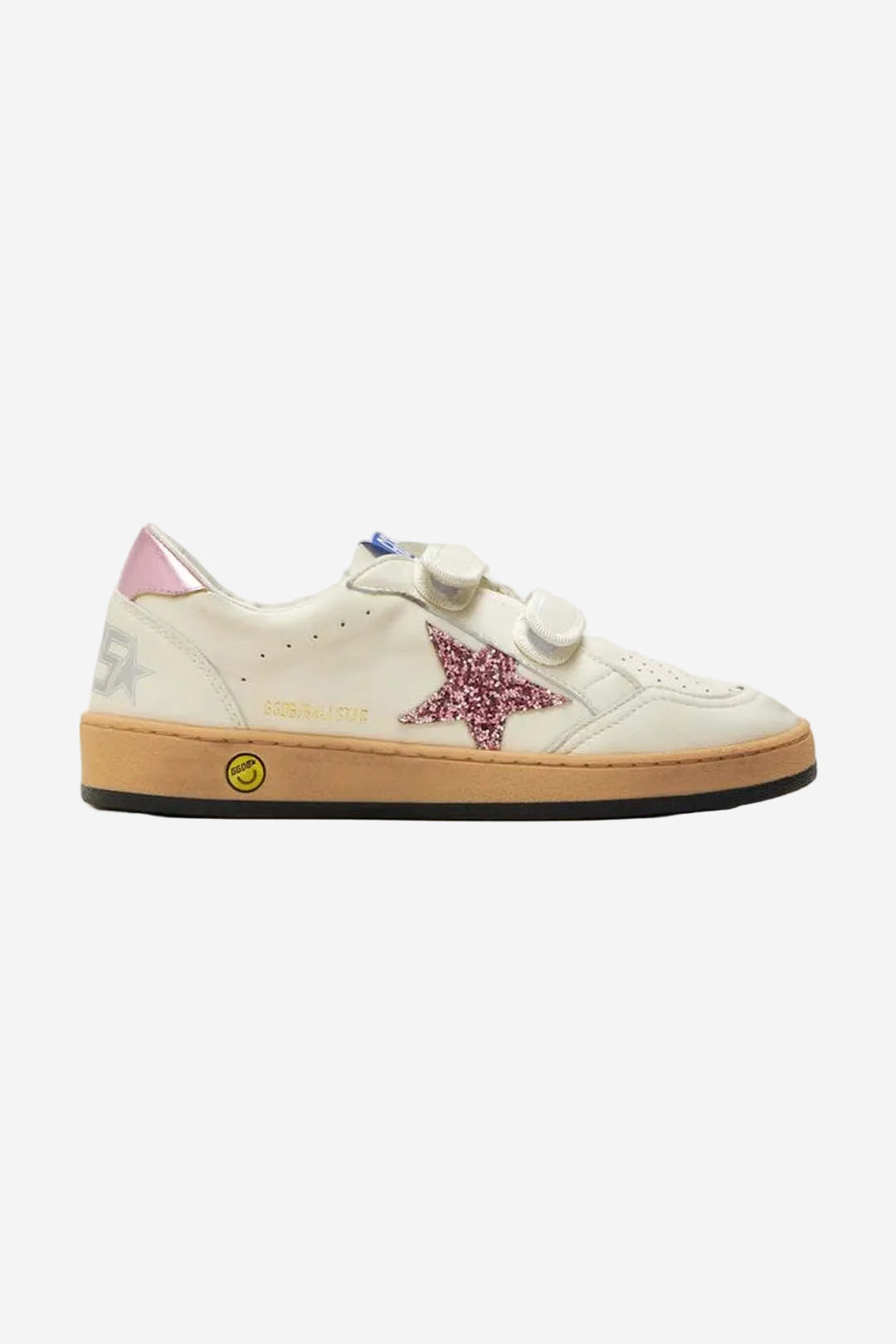 Tenis Golden Goose Kids Ballstar Strap Nappa Glitter Star Laminated Heel