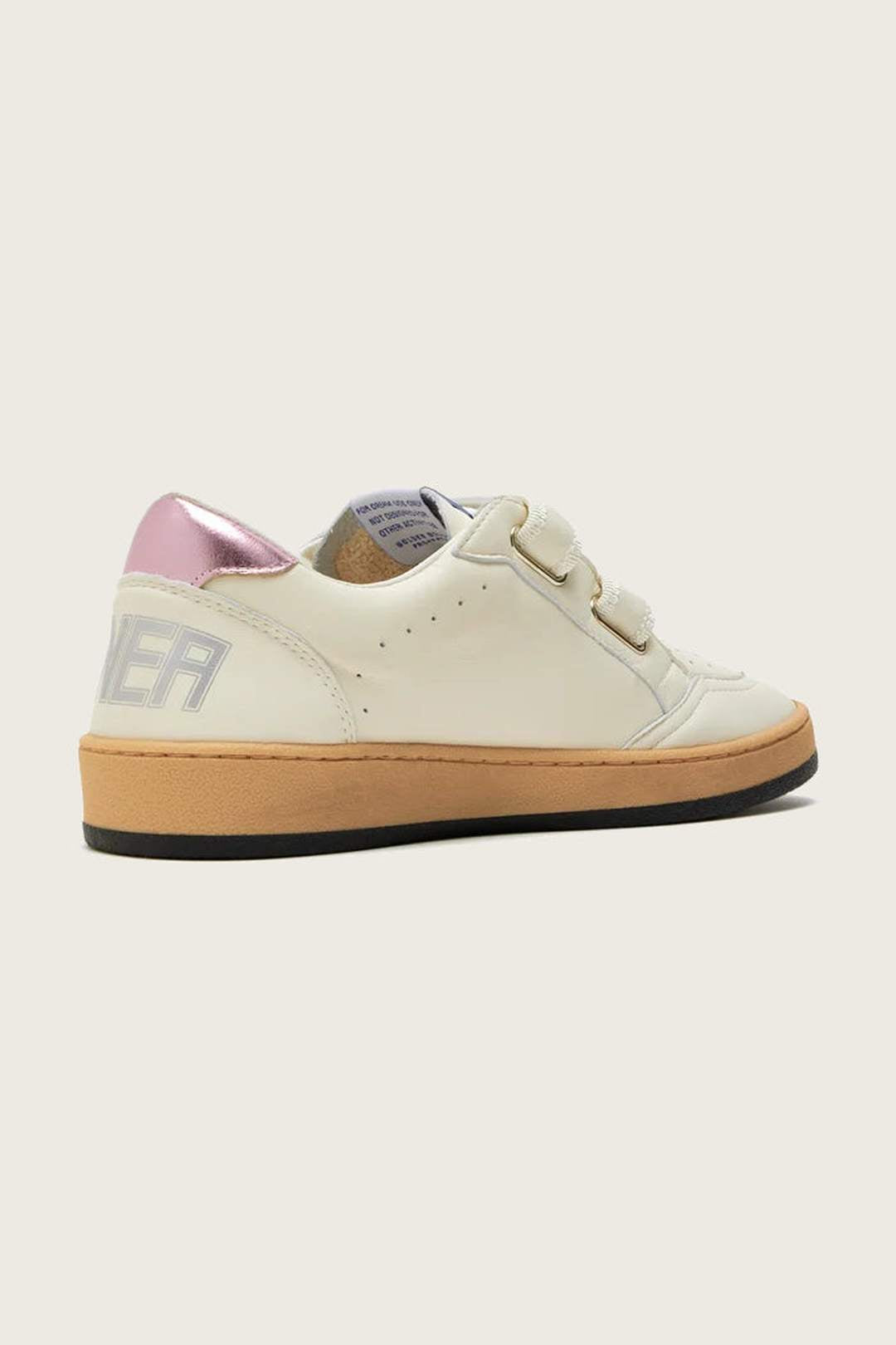 Tenis Golden Goose Kids Ballstar Strap Nappa Glitter Star Laminated Heel