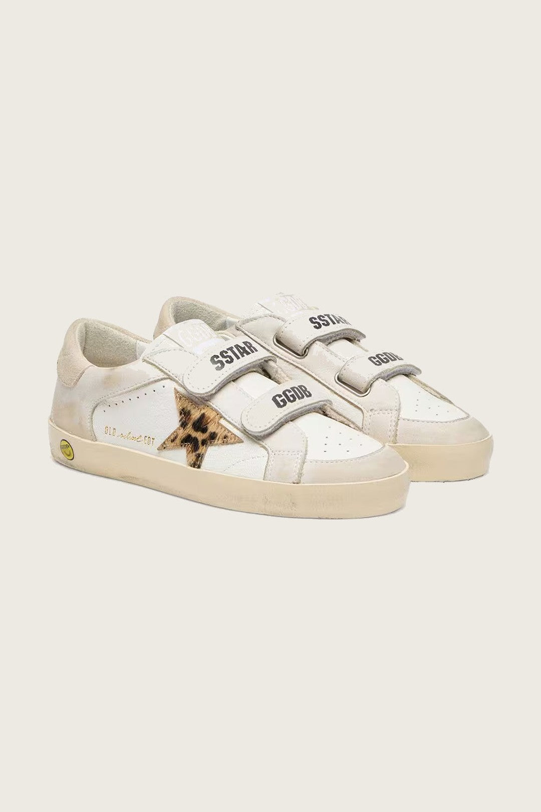 Tenis Golden Goose Kids Old School Nappa Leather Horsy Star Suede Heel