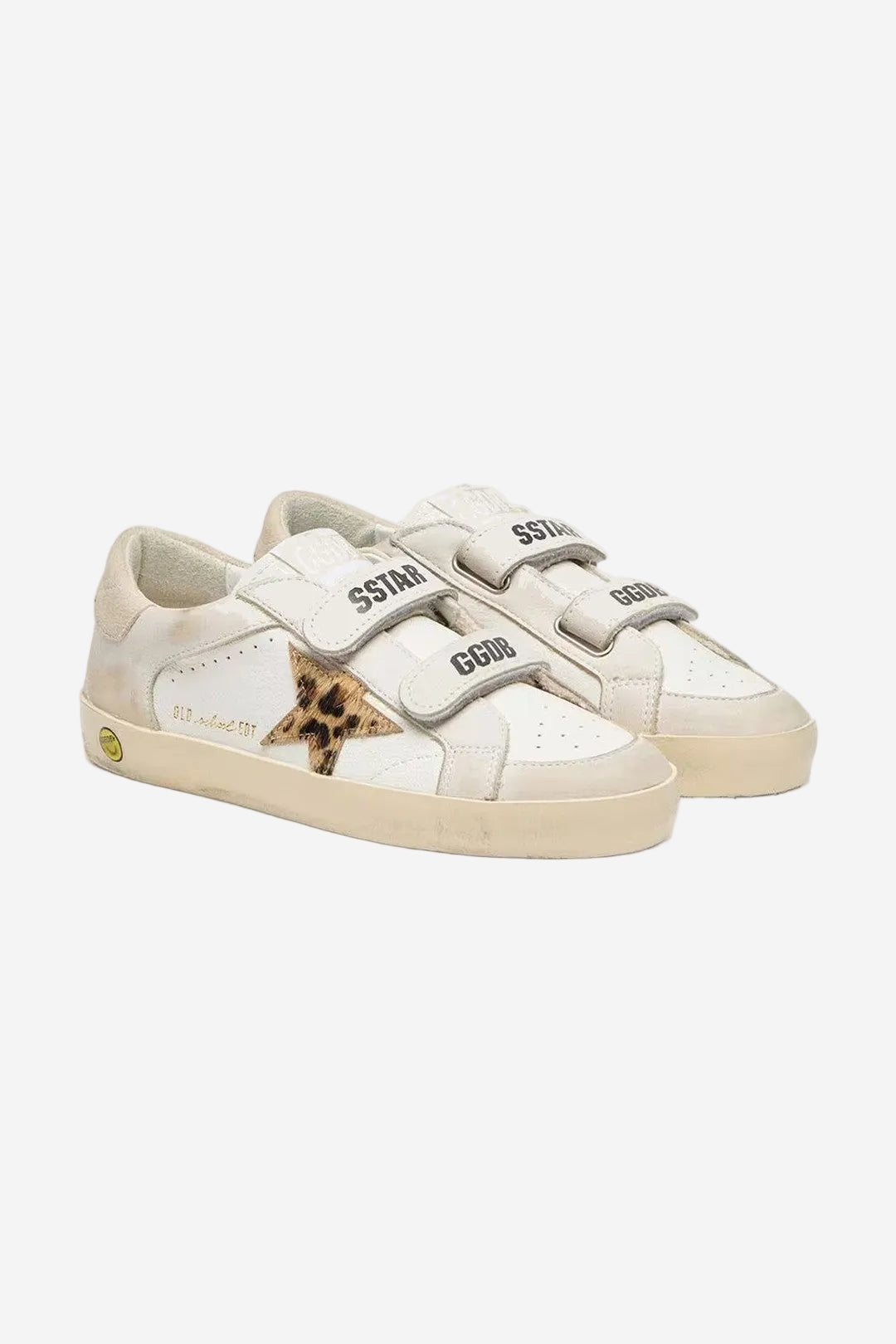 Tenis Golden Goose Kids Old School Nappa Leather Horsy Star Suede Heel