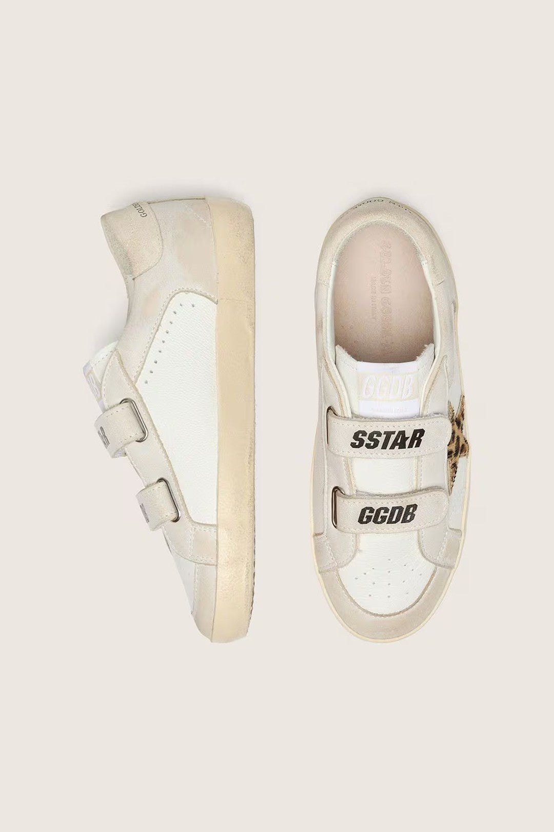Tenis Golden Goose Kids Old School Nappa Leather Horsy Star Suede Heel
