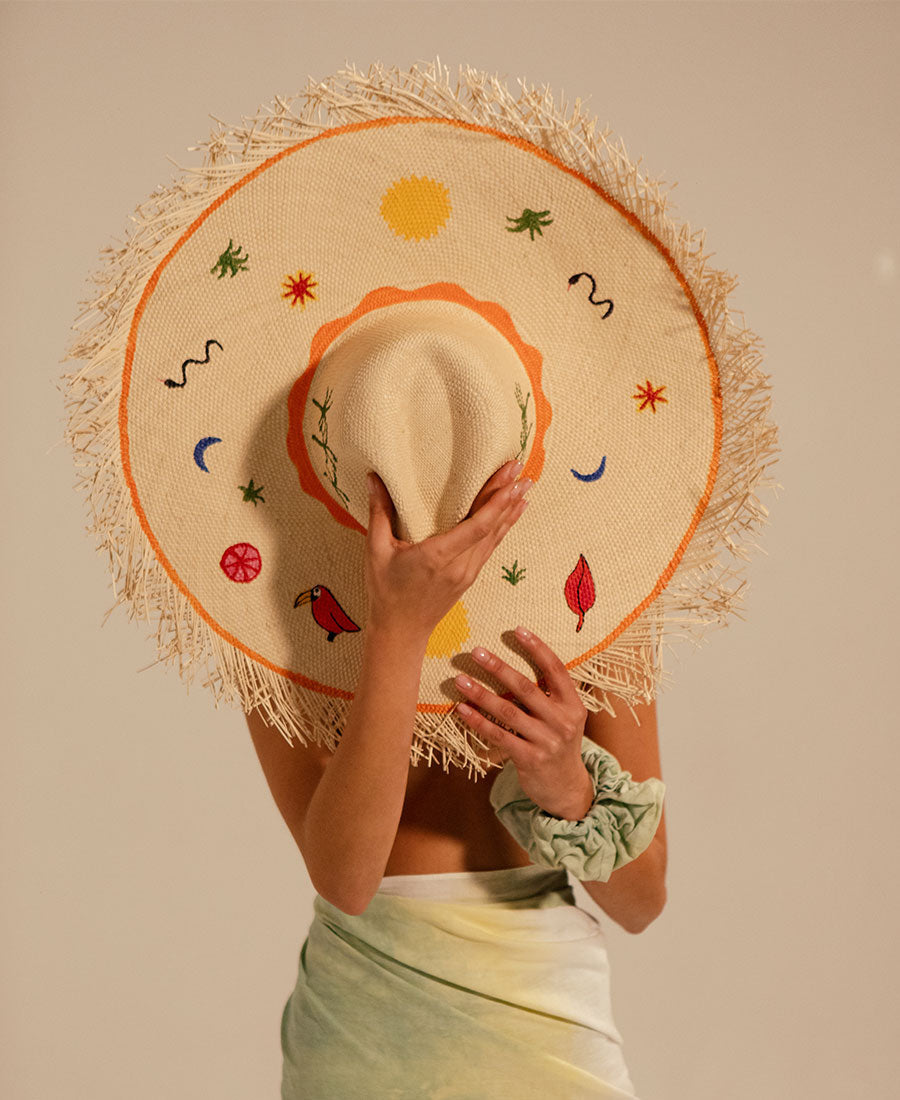 Sombrero Painted Shiny  Hand