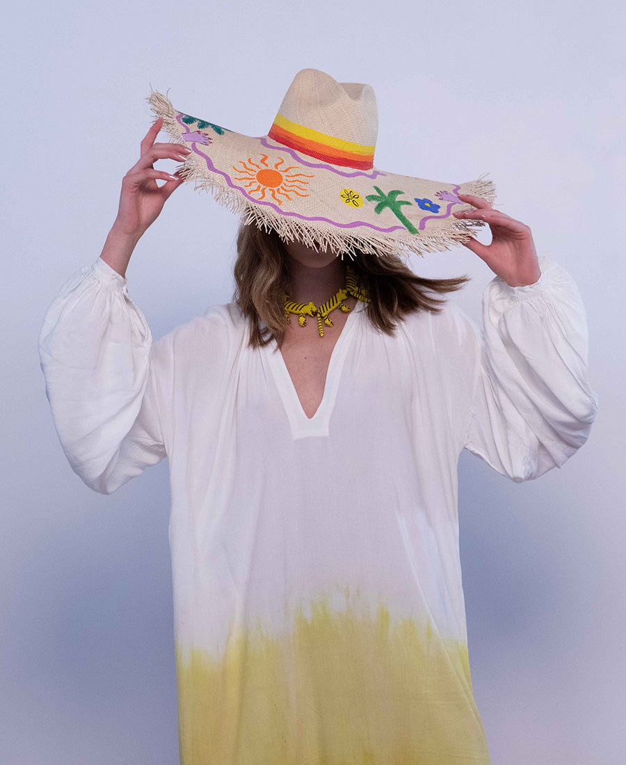Sombrero Painted New World Hand