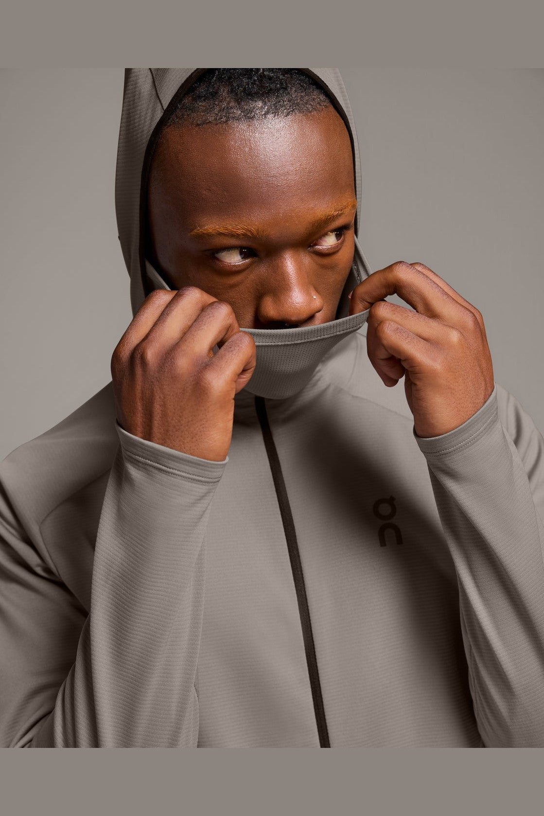Hoodie On Climate Zip Hombre