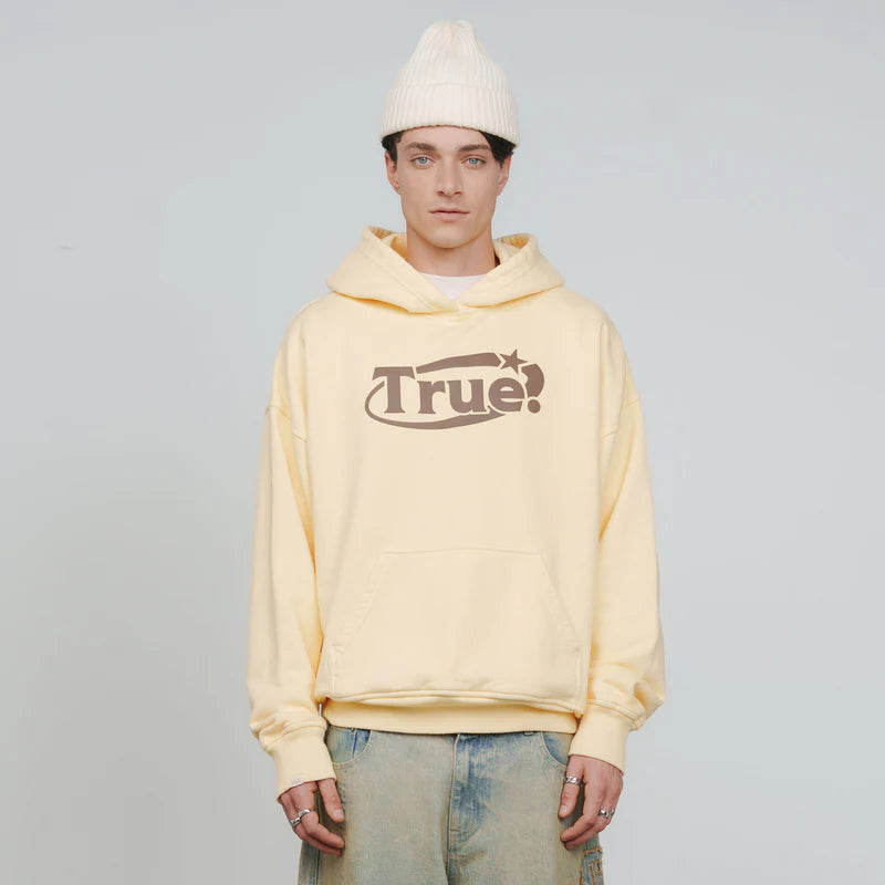 Hoodie Con Capucha Con El Logotipo De Everyday Amarillo Mantequilla TRUE CHAQUETAS Malva CO