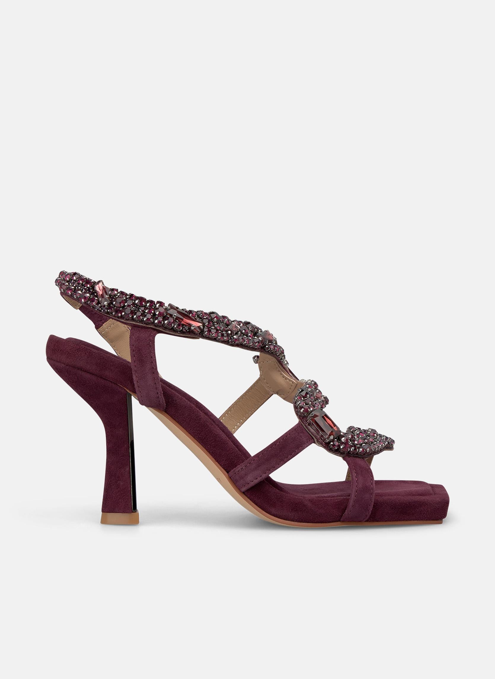 Sandalia Femme Bordeaux