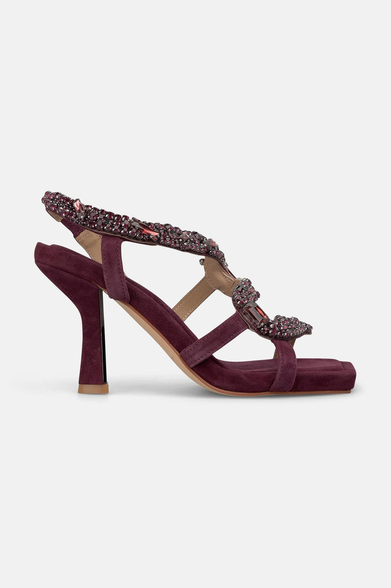 Sandalia Femme Bordeaux