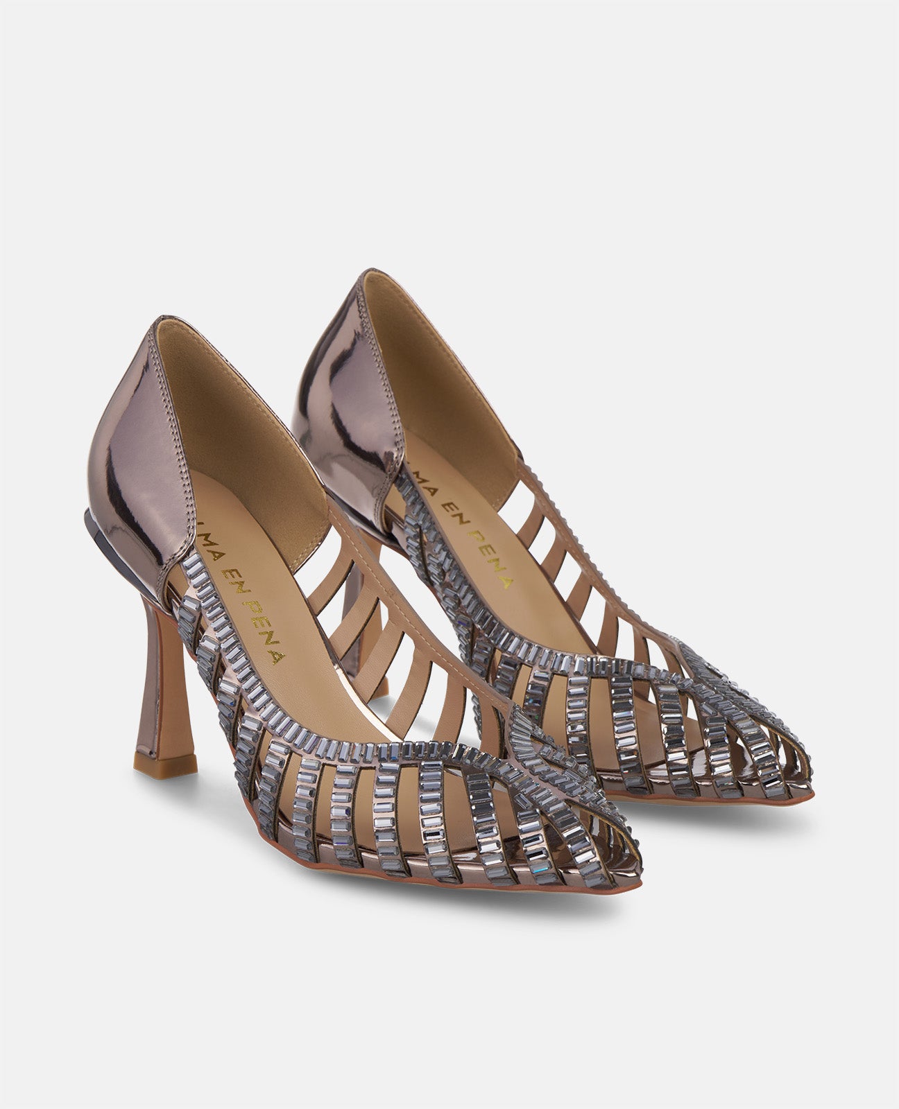 Zapato Tacón Efecto Espejo