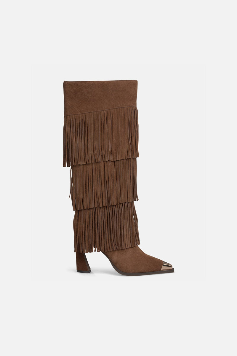 Bota Cubierta De Flecos
