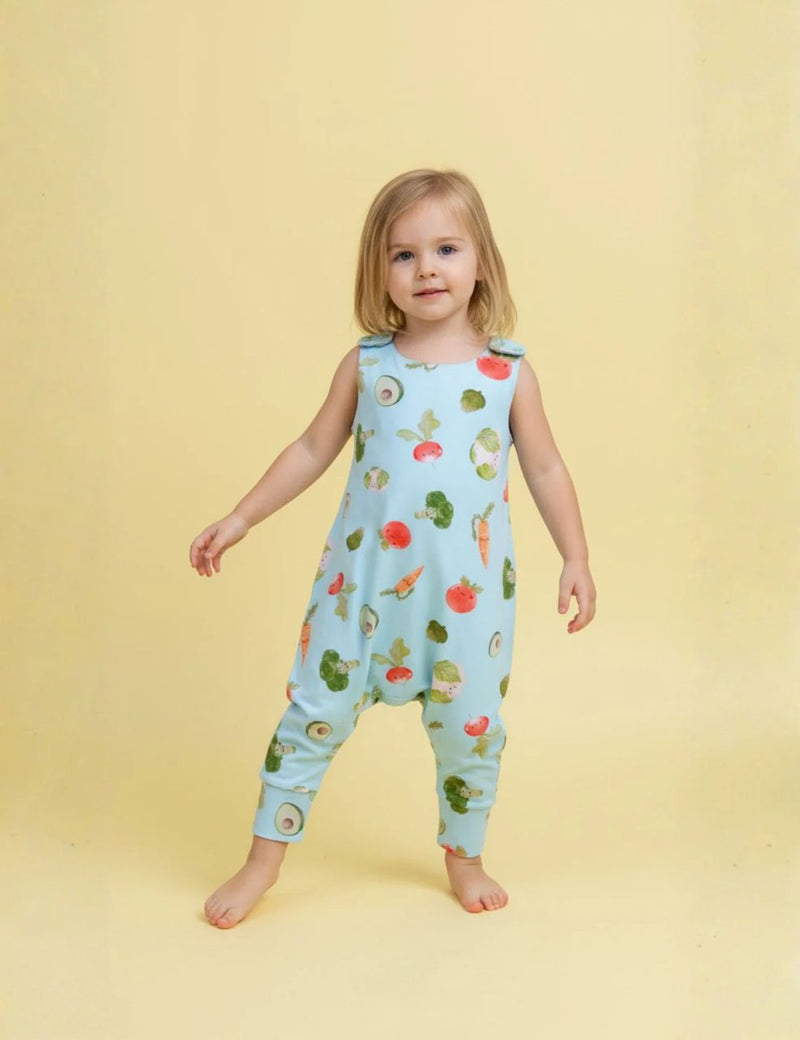 Harem Romper Festa Veggie Blue