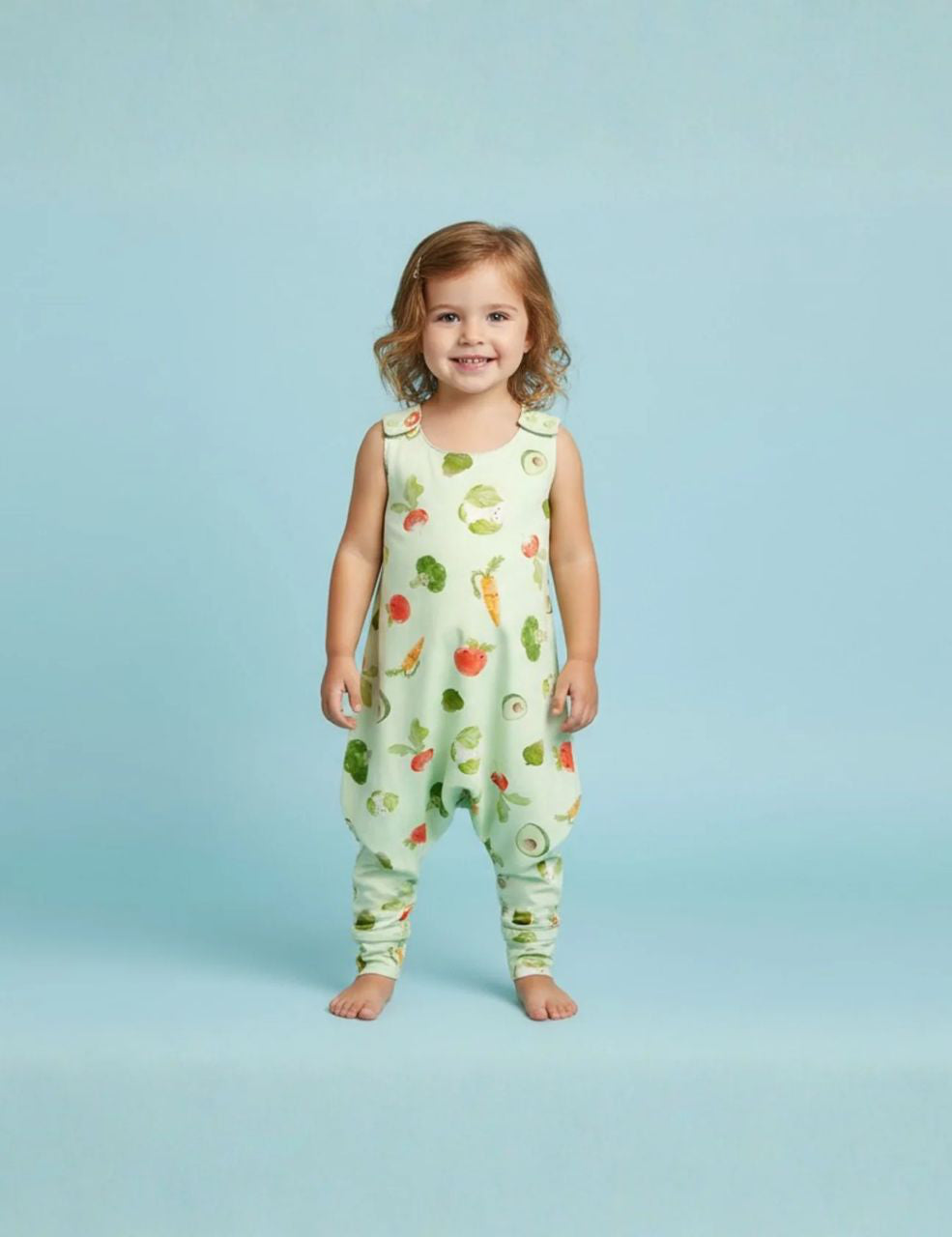 Harem Romper Festa Veggie Green
