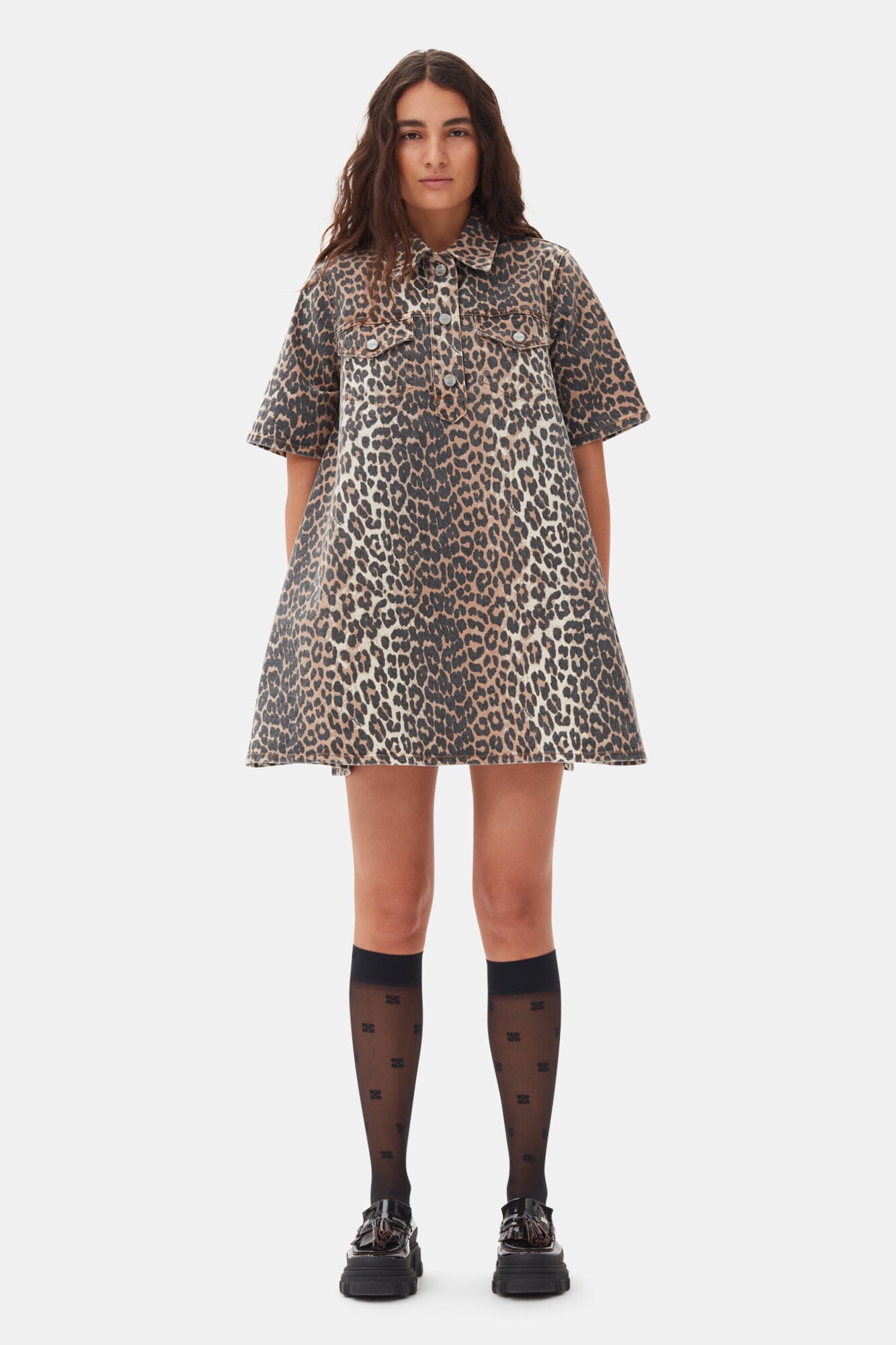 Vestido Print Denim