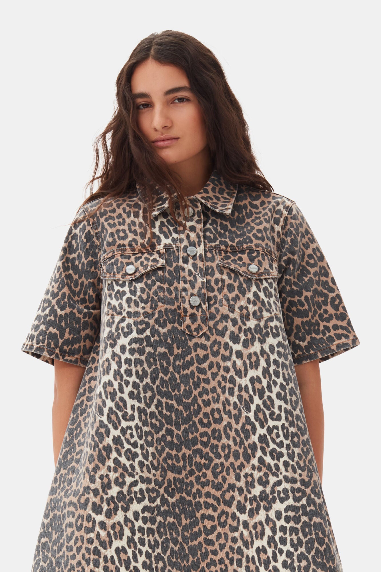 Vestido Print Denim