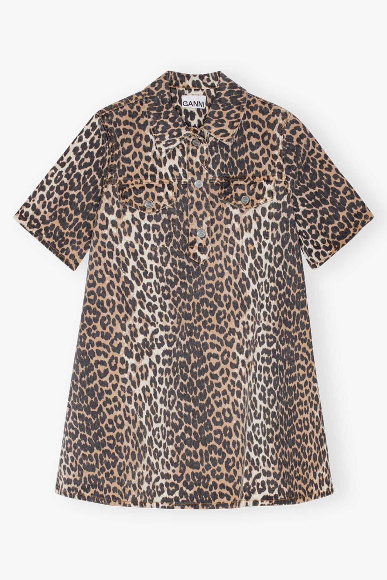Vestido Print Denim