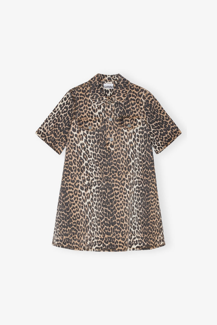 Mini Vestido Print Denim