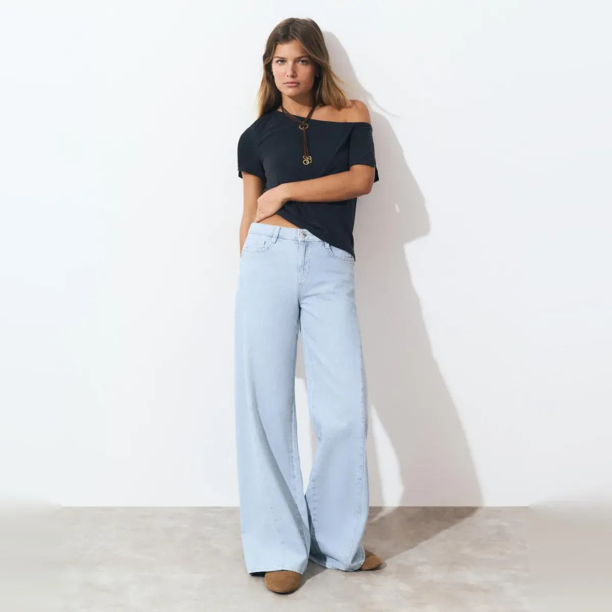 Jeans Culotte Pieza Lateral