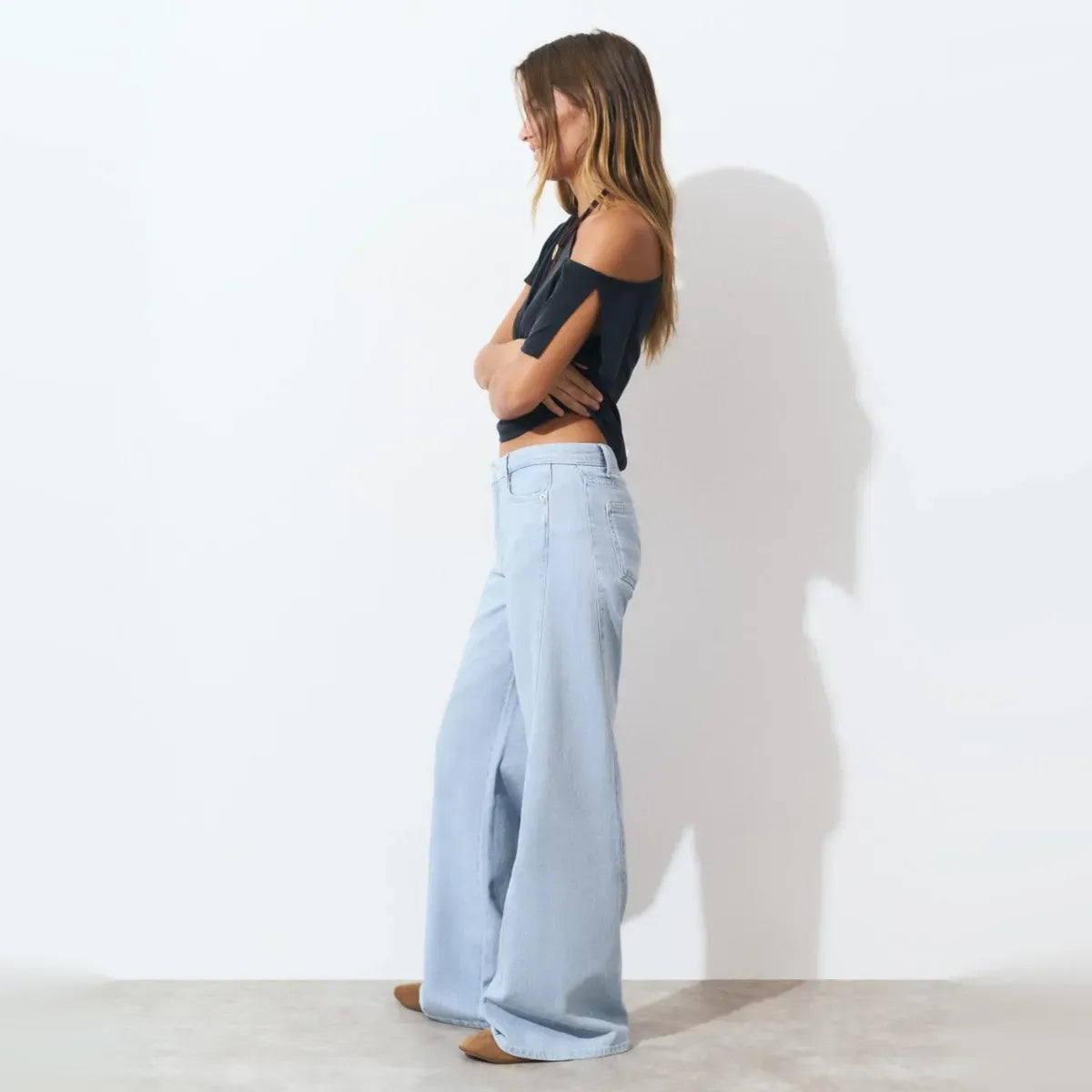 Jeans Culotte Pieza Lateral