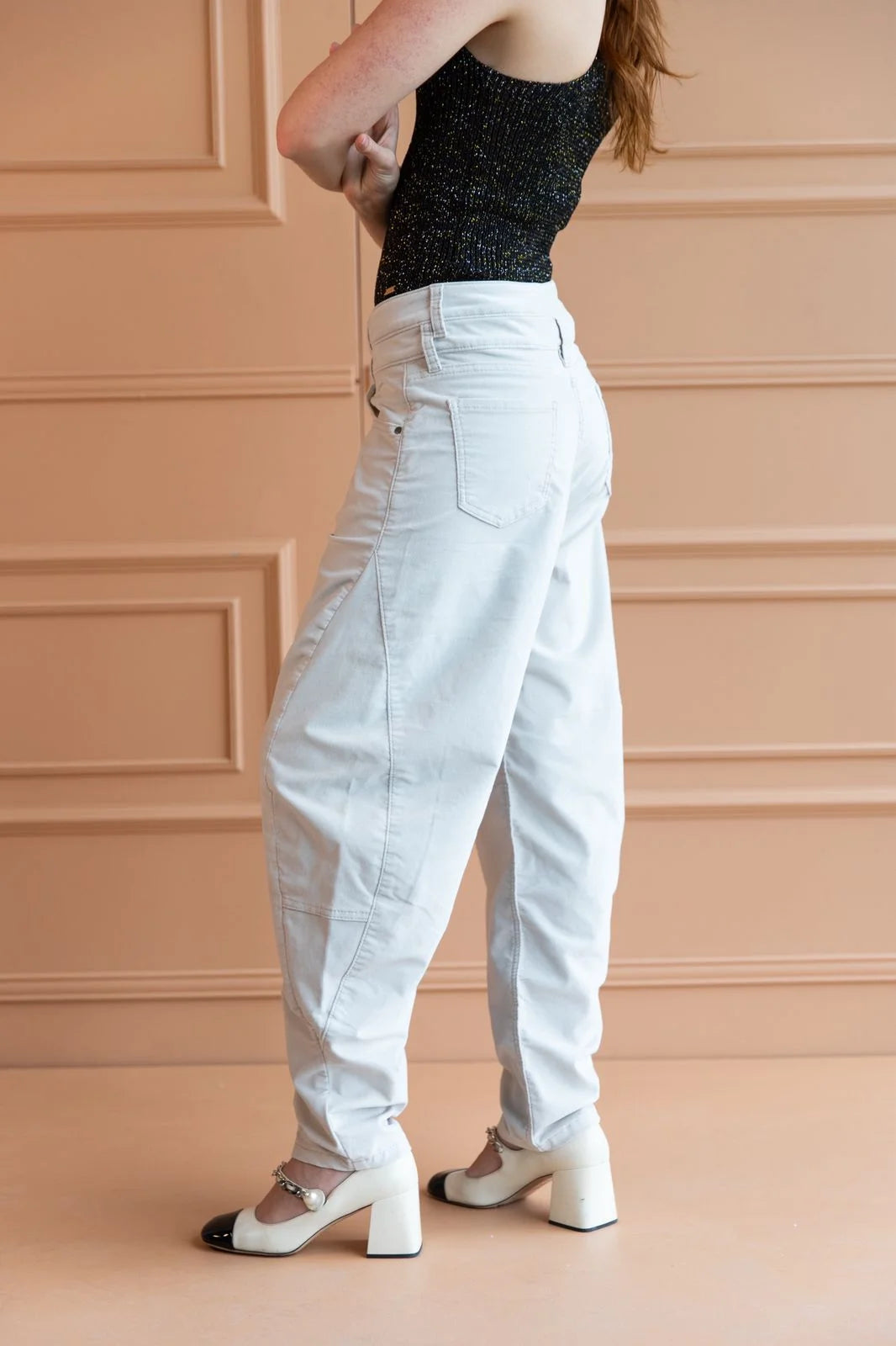 Jean Balloon Velvet Ivory