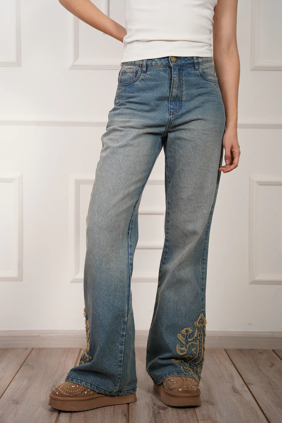 Jeans Western Embroidered