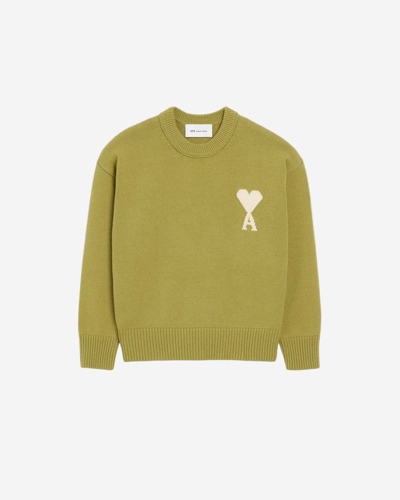 Jersey De Cuello Redondo De Lana Y Algodón Verde Ami De Coeur Unisex