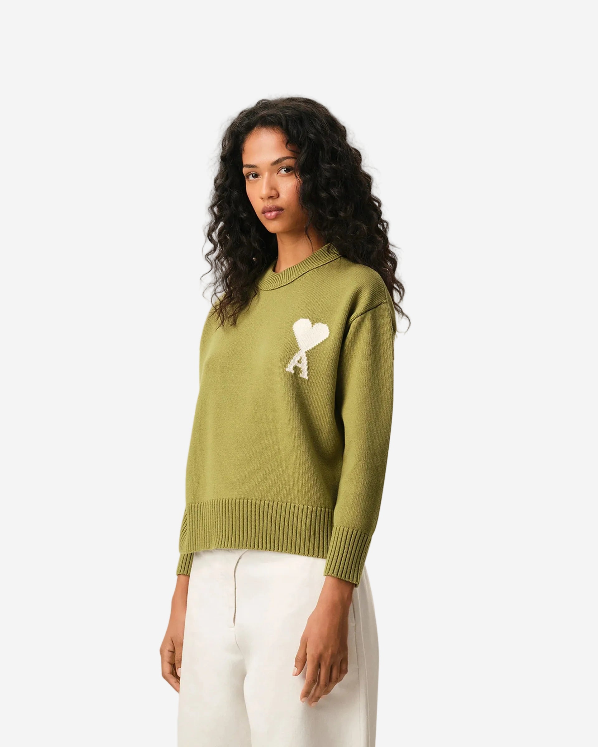 Jersey De Cuello Redondo De Lana Y Algodón Verde Ami De Coeur CHAQUETAS Malva CO